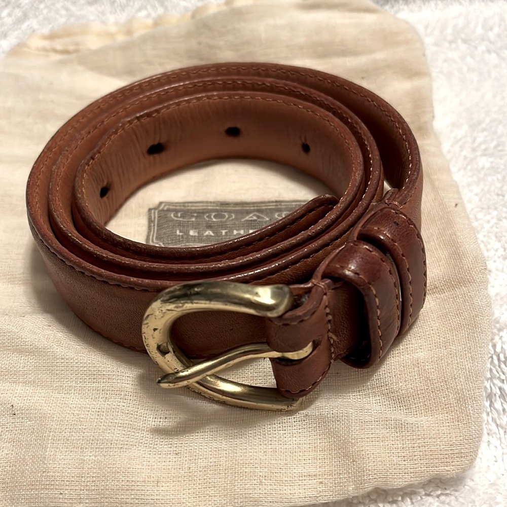 Coach Leather Belt - 28 inches, 1 inch wide - style 8400